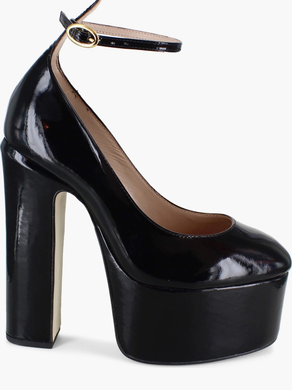 ZIGI girl Black Patent Platform Ankle-Strap Pump